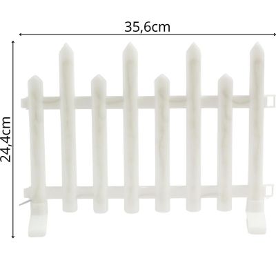 20. Dekorativer LED-Zaun, 8-teilig, warmweiß