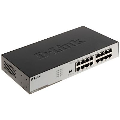 8. D-Link DGS-1016D/E Netzwerkkabel (unmanaged), Schwarz/Metallic