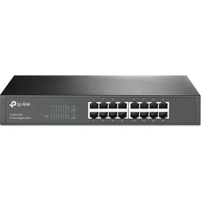 5. TP-Link TL-SG1016D(UN) Netzwerk-Switch, unmanaged L2 Gigabit Ethernet (10/100/1000), Schwarz