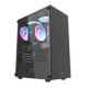 darkFlash DK100 schwarz / ATX / lüfterlos / 3x USB-A / transparente Seite / ohne Netzteil