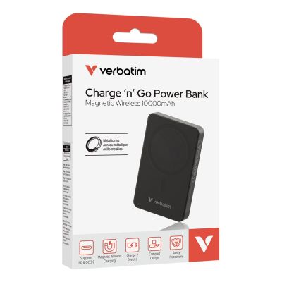 4. Verbatim Charge 'n' Go Essentials 10000 mAh kabelloses Laden Schwarz