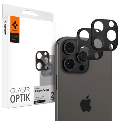 Spigen Optik.tR Kameraschutz für iPhone 14 Pro / Pro Max / 15 Pro / Pro Max / 16 Pro / Pro Max - Schwarz 2 Stk.