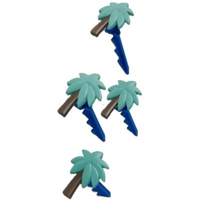 14. Wäscheklammern, Clips, Strandtuchhalter, Deckenhalter, 4 Stück, blaue Palmen