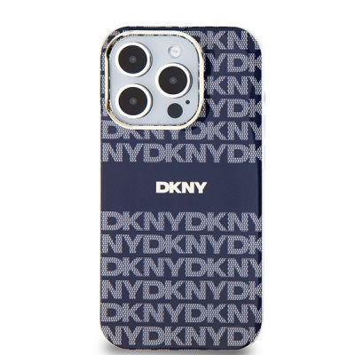 3. DKNY IML Mono & Stripe MagSafe Hülle für iPhone 15 Pro Max – blau