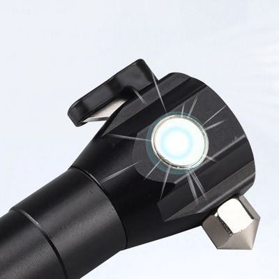 8. Wozinsky WLR-31 5W 500lm CREE 3-in-1 Multifunktions-Taschenlampe mit Glasbrecher und Gurtschneider – Schwarz