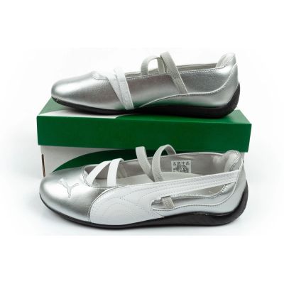 10. Puma Damen-Sportschuhe Speedcat Ballet silberne Ballerinas modisch