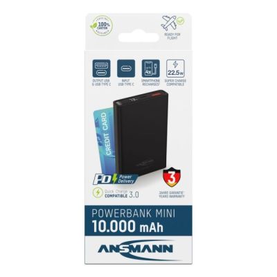 11. Ansmann 1700-0154 Lithium-Ionen-Powerbank (Li-Ion) 10000 mAh Schwarz