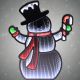 10. Spiegeldekoration mit LED-Diode, Unendlichkeitsspiegeleffekt, Schneemann