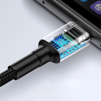 13. Baseus Cafule Kabel USB Typ C SuperCharge 40W Quick Charge 3.0 QC 3.0 Kabel 1m grau-schwarz (CATKLF-PG1)