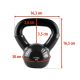 28. Schwarze HMS KNV04 Kettlebell aus Gusseisen