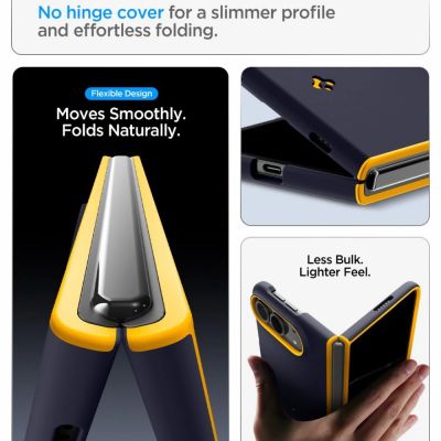 9. Spigen Nano Pop MagSafe iPhone Duo Hülle – Marineblau und Gelb