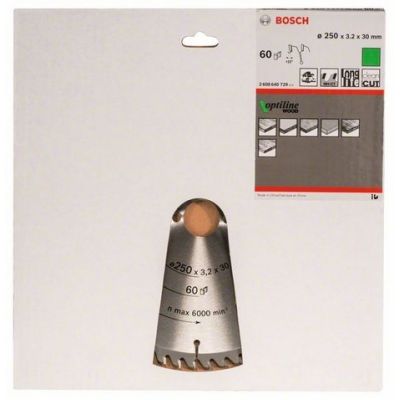 2. Bosch 2 608 640 729 Kreissägeblatt 25 cm 1 Stück.