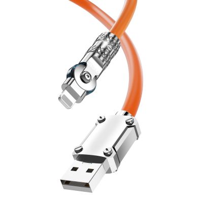 2. Dudao L24AL USB-A – Lightning Winkelkabel mit 180°-Drehung 30 W 1 m – Orange