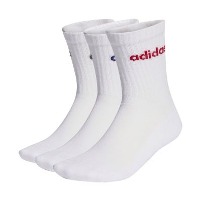 5. adidas Linear Crew gepolsterte Socken, 3 Paar, weiß, KD1716