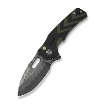 CIVIVI Vexron Damast G10 gefrästes Messer in Schwarz und Grün