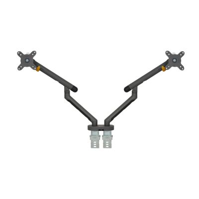 5. BakkerElkhuizen Flexibles Doppel-Montageset - Verstellbarer Doppelarm - Für 2 Monitore - Aluminium, Stahl, ABS-Kunststoff, thermoplastischer Gummi (TPR), Polyamid (PA6) - Dunkelgrau - Bildschirmgröße: 43,18-88,9 cm (für Flachbildschirme)