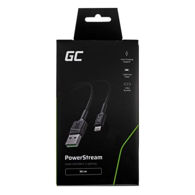 4. GREEN CELL KABGC24 GC POWERSTREAM USB-A - LIGHTNING-KABEL 30CM, SCHNELLLADUNG