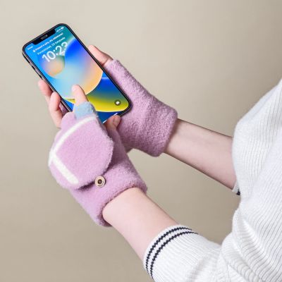 8. Winter-Telefonhandschuhe für Damen/Kinder – rosa