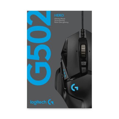 12. Logitech G502 Gaming HERO EU Maus 910-005471 (optisch; 16000 DPI; schwarz)
