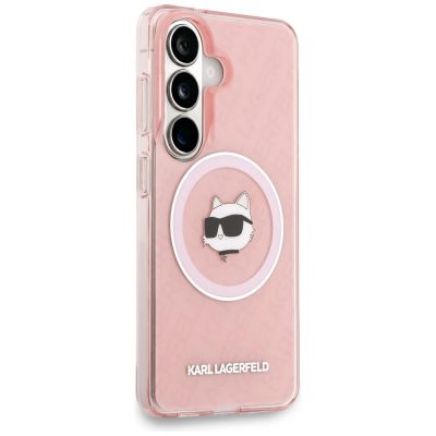 4. Karl Lagerfeld IML Repeated Choupette MagSafe Hülle für Samsung Galaxy S26 Plus - Pink