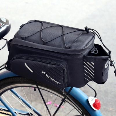 11. Wozinsky Fahrrad-Gepäckträgertasche mit Schultergurt, 9 l (Regenschutz inklusive), Schwarz (WBB22BK)