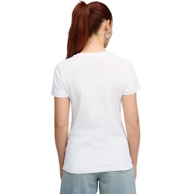 4. Puma Ess Centered Cat Logo Tee Damen Weiß 692916 02
