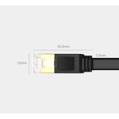 14. Ugreen Internet Netzwerkkabel Ethernet Patchkabel RJ45 Cat 7 STP LAN 10 Gbps 10m Schwarz (NW106 11265)