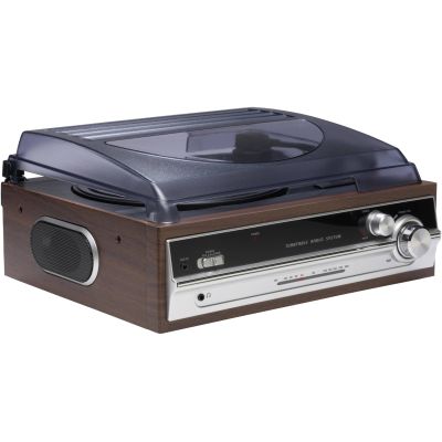 8. Denver VPR-190MK2 Retro-Plattenspieler mit Radio und eingebauten Lautsprechern