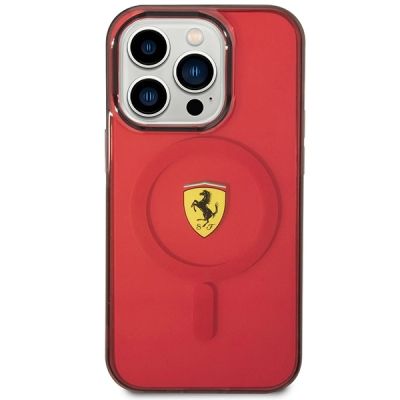3. Ferrari FEHMP14XURKR iPhone 14 Pro Max 6,7" rot/rot Hardcase Translucent Magsafe