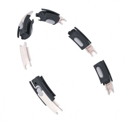 15. Magnetisches Hula-Hoop-Set Schwarz HHM15 mit HMS-Zähler + Schlankheitsgürtel BR163 Rot