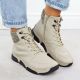 7. Bequeme beige Damenstiefeletten Rieker 45955-60