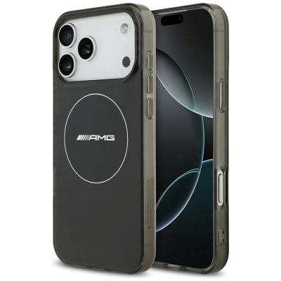 AMG Double Layer Transparent Smocked MagSafe Case für iPhone 17 Pro Max - Schwarz