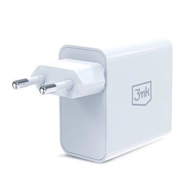 2. 3mk FlowPower 45W 1A1C PD3.0 QC4+ Wandladegerät – Weiß