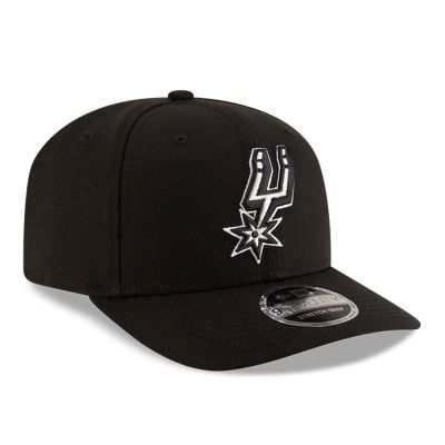 3. New Era 9SEVENTY San Antonio Spurs NBA Team Schwarze Stretch-Snapback-Kappe - 60755445