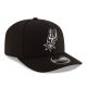 3. New Era 9SEVENTY San Antonio Spurs NBA Team Schwarze Stretch-Snapback-Kappe - 60755445