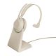 Jabra Evolve2 65 UC Mono Link380c Kabelloser Over-Ear-Kopfhörer, Beige + Ständer