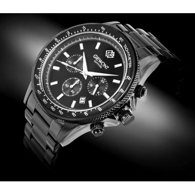 2. Giewont Herrenuhr Chronograph Saphir Schwarz GW3520-B1