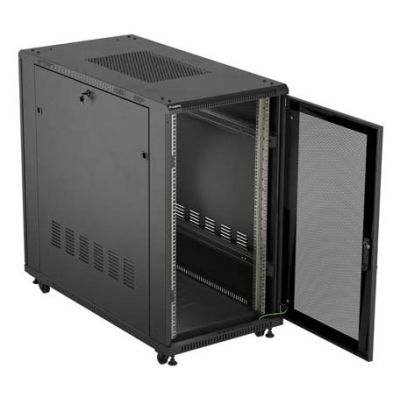 11. Lanberg FF01-6222-23B 22U Rack, freistehend, schwarz
