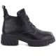 6. Schwarze Damen-Ankle-Boots aus Leder mit Plateausohle, Modell M.Daszyński SFY2502-11ac