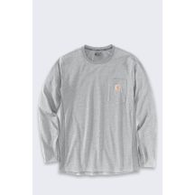 Carhartt Midweight Langarm-T-Shirt mit Tasche – Heather Grey, Größe: M