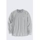 Carhartt Midweight Langarm-T-Shirt mit Tasche – Heather Grey, Größe: M