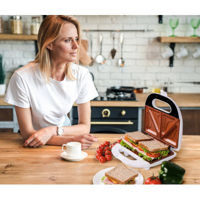 14. ELDOM SANDWICHMAKER ST11B RUDDY 750 W WEISSE KERAMIKPLATTEN