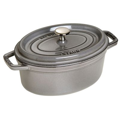 Ovaler gusseiserner Topf Staub – 2,35 l, Graphit