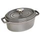 Ovaler gusseiserner Topf Staub – 2,35 l, Graphit