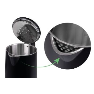 8. Ideal Wasserkocher 1,7 l, Edelstahlgehäuse, Leistung 1500 W, Schwarz