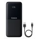 7. Baseus Lipow 10000mAh 22,5W Powerbank mit integriertem Dual-Kabel und Display (inkl. zusätzlichem schwarzen Baseus Simple USB-A-auf-USB-C-Kabel, 3A, 0,2 m) – Schwarz