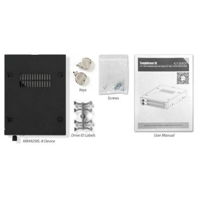 4. We-Ra. IcyDock mit Platz für 2 Laufwerke: 2 x 6,3 cm SATA I-III/SAS HDD & SSD in Farbe, 1 x 3,5" Metall