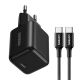 Ugreen Nexode N Series X513 30W GaN Wandladegerät 1x USB-C + 1m USB-C Kabel - Schwarz
