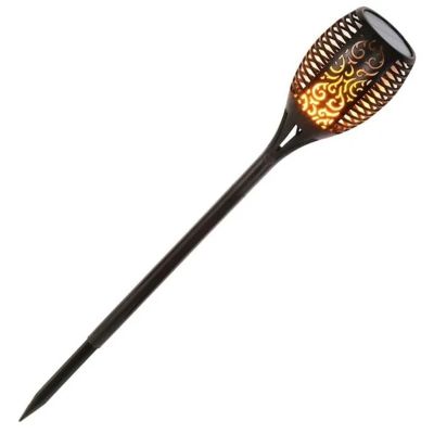 18. Solar-Taschenlampe mit tanzenden Flammen, 3-in-1, 10 x 10 x 86 cm, 12 LEDs
