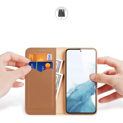 2. Dux Ducis Hivo Hülle Samsung Galaxy S23+ Flip Cover Wallet Stand RFID Blocking braun